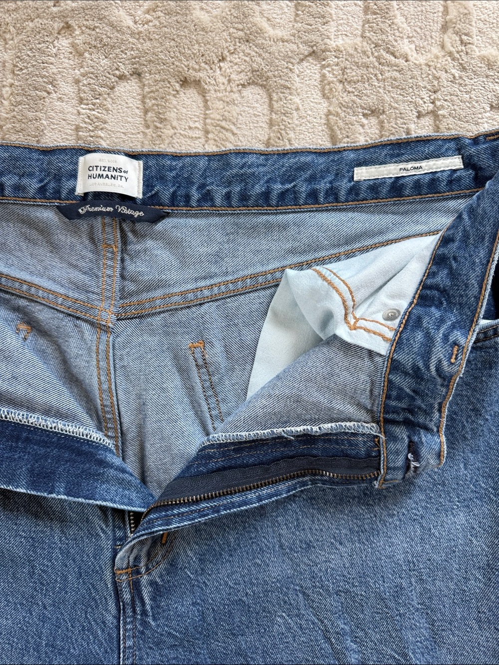 Citizens Of Humanity Faded Blue High-Rise Denim Jeans